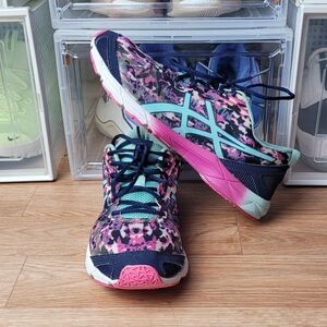 ASICS Gel Hyper Tri T581N Womens Lightweight Running Shoes Pink Blue Size 8